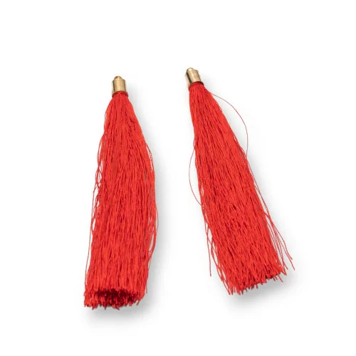 Nappine Con Coppetta Di Ottone 10cm 10pz Dorato Rosso-NAPPINE | Worldofjewel.com