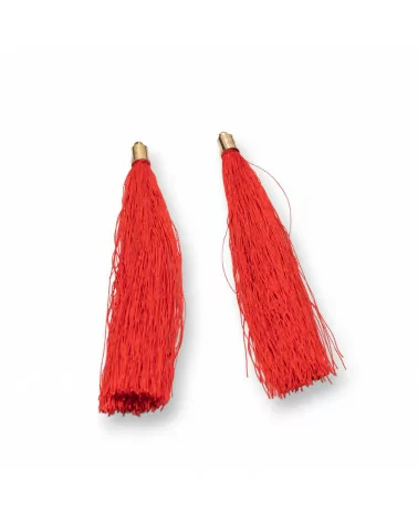 Nappine Con Coppetta Di Ottone 10cm 10pz Dorato Rosso-NAPPINE | Worldofjewel.com