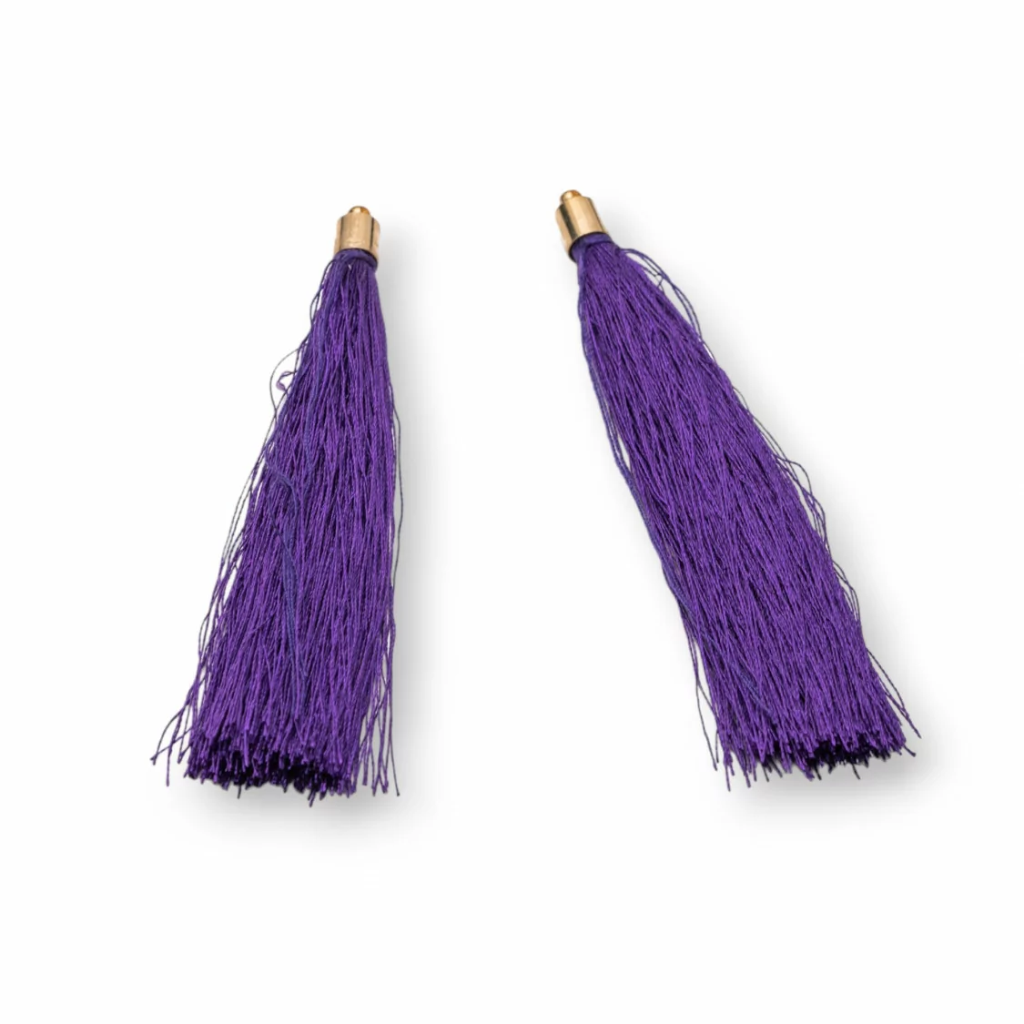 Nappine Con Coppetta Di Ottone 10cm 10pz Dorato Viola-NAPPINE | Worldofjewel.com