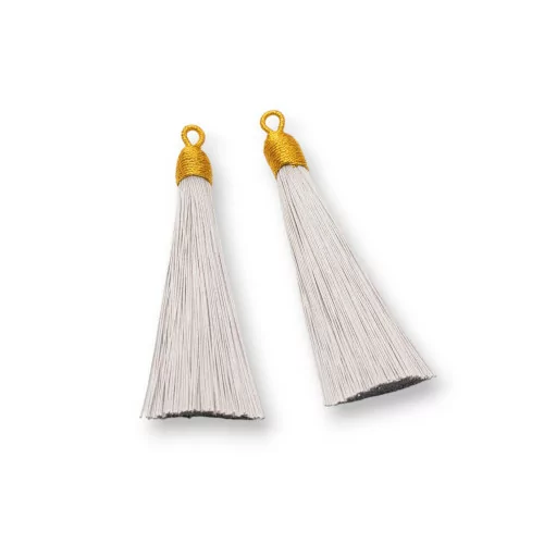 Nappine Con Coppetta Ricamata Dorata 10x85mm 20pz Grigio-NAPPINE | Worldofjewel.com