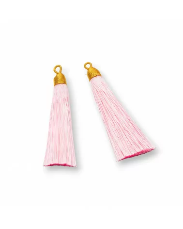 Nappine Con Coppetta Ricamata Dorata 10x85mm 20pz Rosa-NAPPINE | Worldofjewel.com