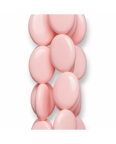 Pasta di Corallo Rosa Chiaro Ovale Piatto Liscio 15x20mm-PASTA DI CORALLO ROSA | Worldofjewel.com