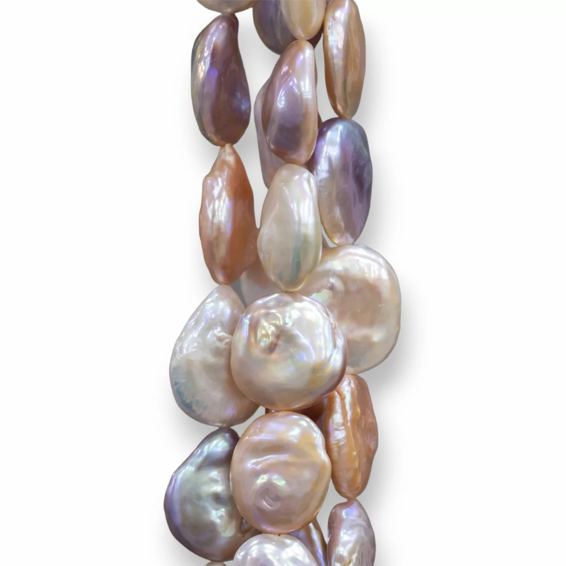 Perle Di Fiume Barocche Drops Pepite Multicolor (GHL) 70-80gr-PERLE SCARAMAZZE PIATTE | Worldofjewel.com