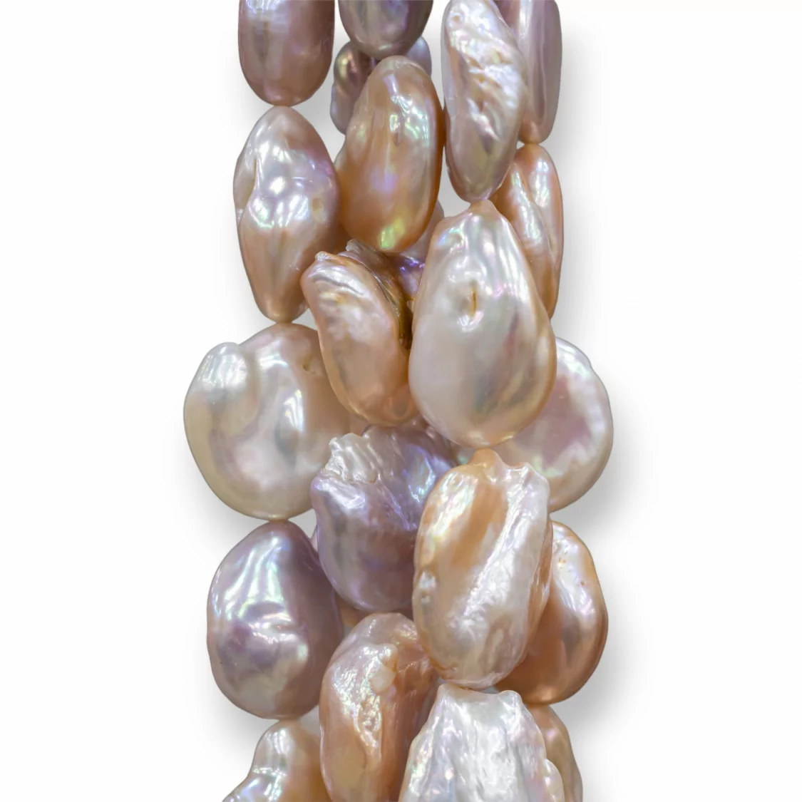 Perle Di Fiume Barocche Drops Pepite Multicolor (GHL) 110-120gr-PERLE SCARAMAZZE PIATTE | Worldofjewel.com