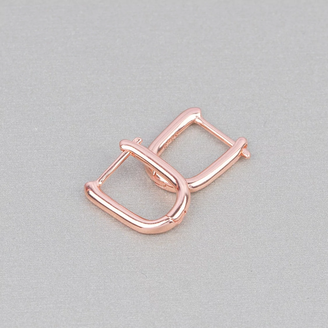 Base Per Orecchini Di Argento 925 Perno Chiuso Liscio 12x14mm 3 Paia Oro Rosa-BASI DI ARGENTO 925 | Worldofjewel.com