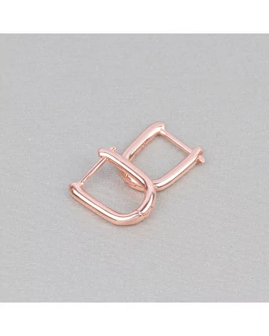 Base Per Orecchini Di Argento 925 Perno Chiuso Liscio 12x14mm 3 Paia Oro Rosa-BASI DI ARGENTO 925 | Worldofjewel.com