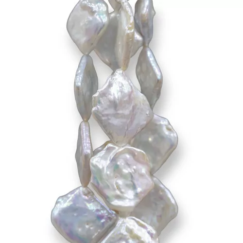 Perle Di Fiume Piatte Rombo (SWG) Bianco 80-90gr-PERLE SCARAMAZZE PIATTE | Worldofjewel.com