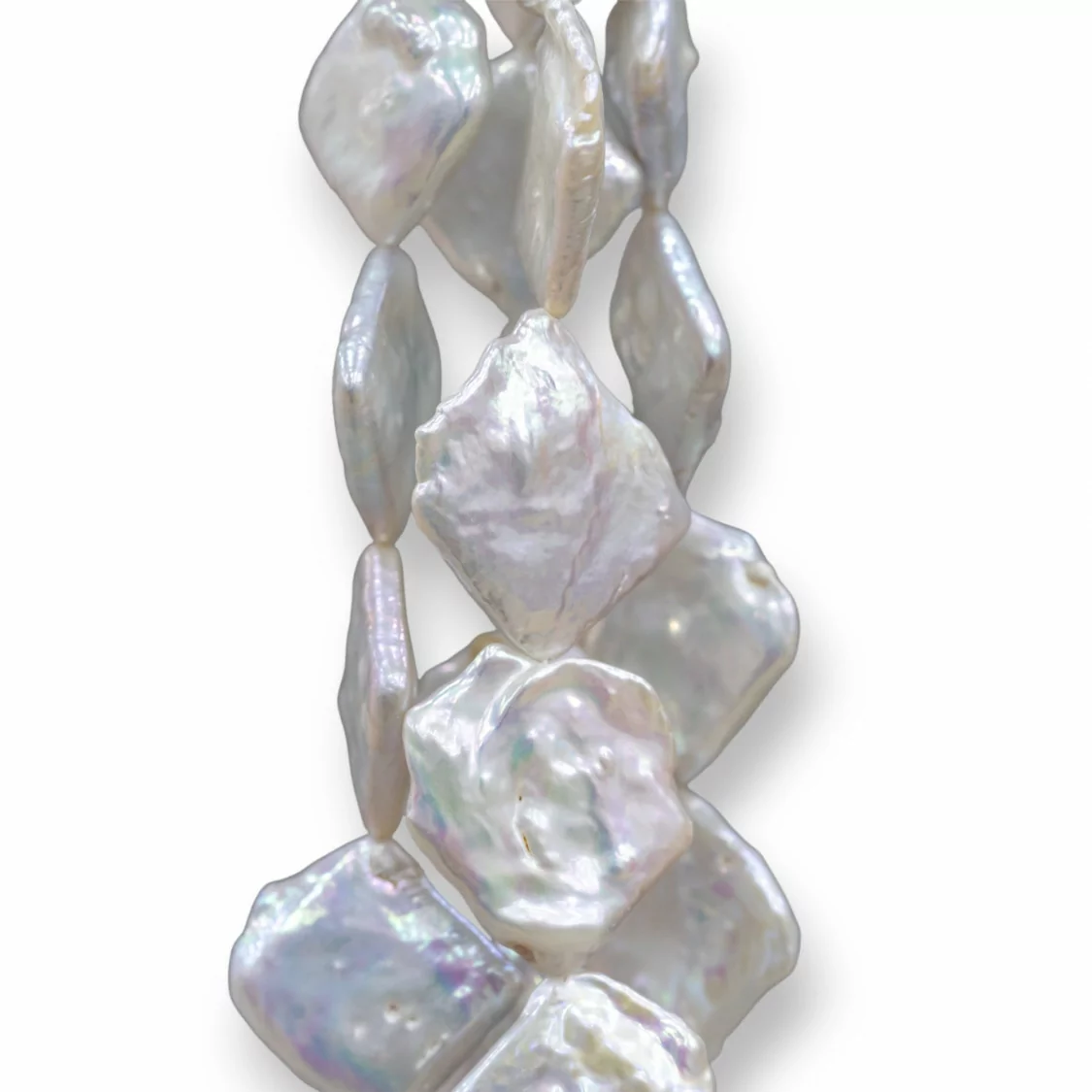 Perle Di Fiume Piatte Rombo (SWG) Bianco 80-90gr-PERLE SCARAMAZZE PIATTE | Worldofjewel.com