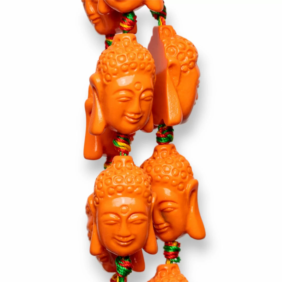 Perline Di Resina A Filo Buddha 16x23mm 15pz Arancio-RESINA A FILO | Worldofjewel.com