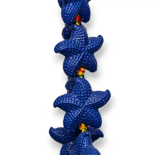 Perline Di Resina A Filo Stelle Marine 28mm 12pz Blu-RESINA A FILO | Worldofjewel.com