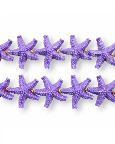 Resina Stelle Marine M2 40mm 10pz Viola-RESINA A FILO | Worldofjewel.com