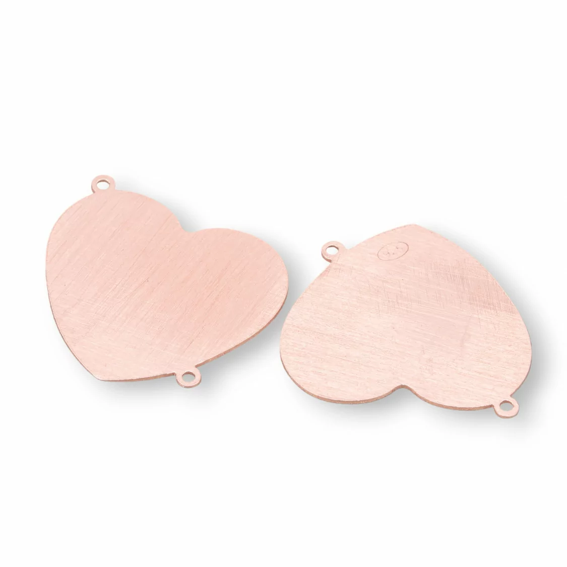 Componente Connettore Di Argento 925 Piastra Spazzolata Cuore 20mm 4pz Oro Rosa-PIASTRE CENTRALI | Worldofjewel.com