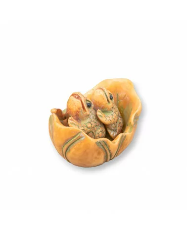 Oggettistica Netsuke di Osso Inciso a Mano 1pz 45x35mm-NETSUKE DI OSSO | Worldofjewel.com