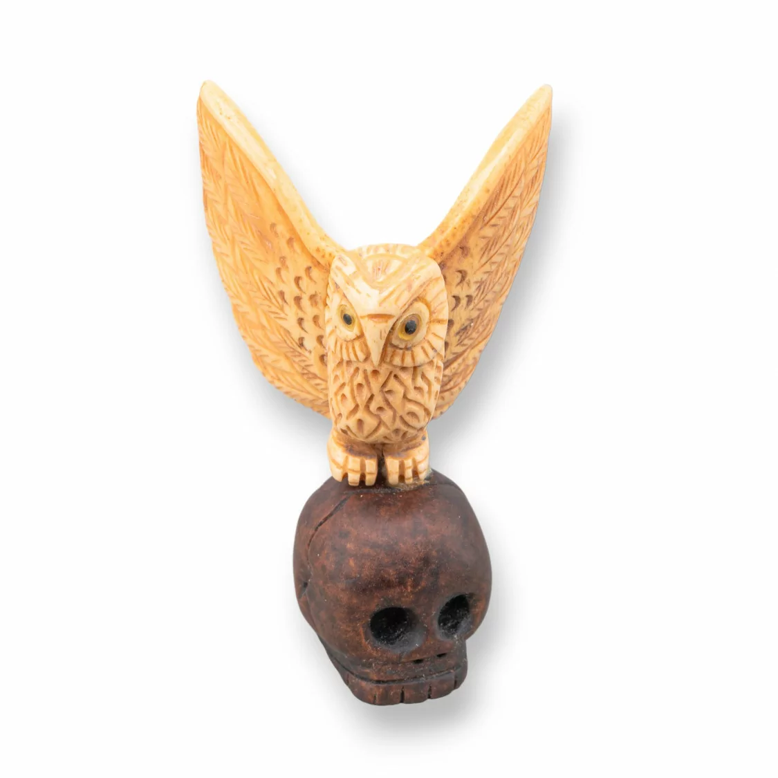 Oggettistica Netsuke di Osso Inciso a Mano 1pz 50x80mm-NETSUKE DI OSSO | Worldofjewel.com