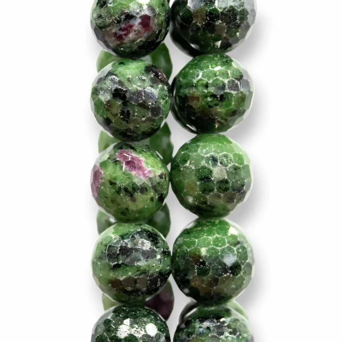 Rubizoisite Verde Perlina Tonda Sfaccettata 14mm-RUBIZOISITE | Worldofjewel.com