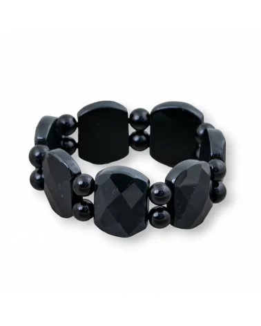 Bracciale Di Pietre Dure A Barrette 24mm Sfaccettato Onice-BRACCIALI DI PIETRE DURE | Worldofjewel.com