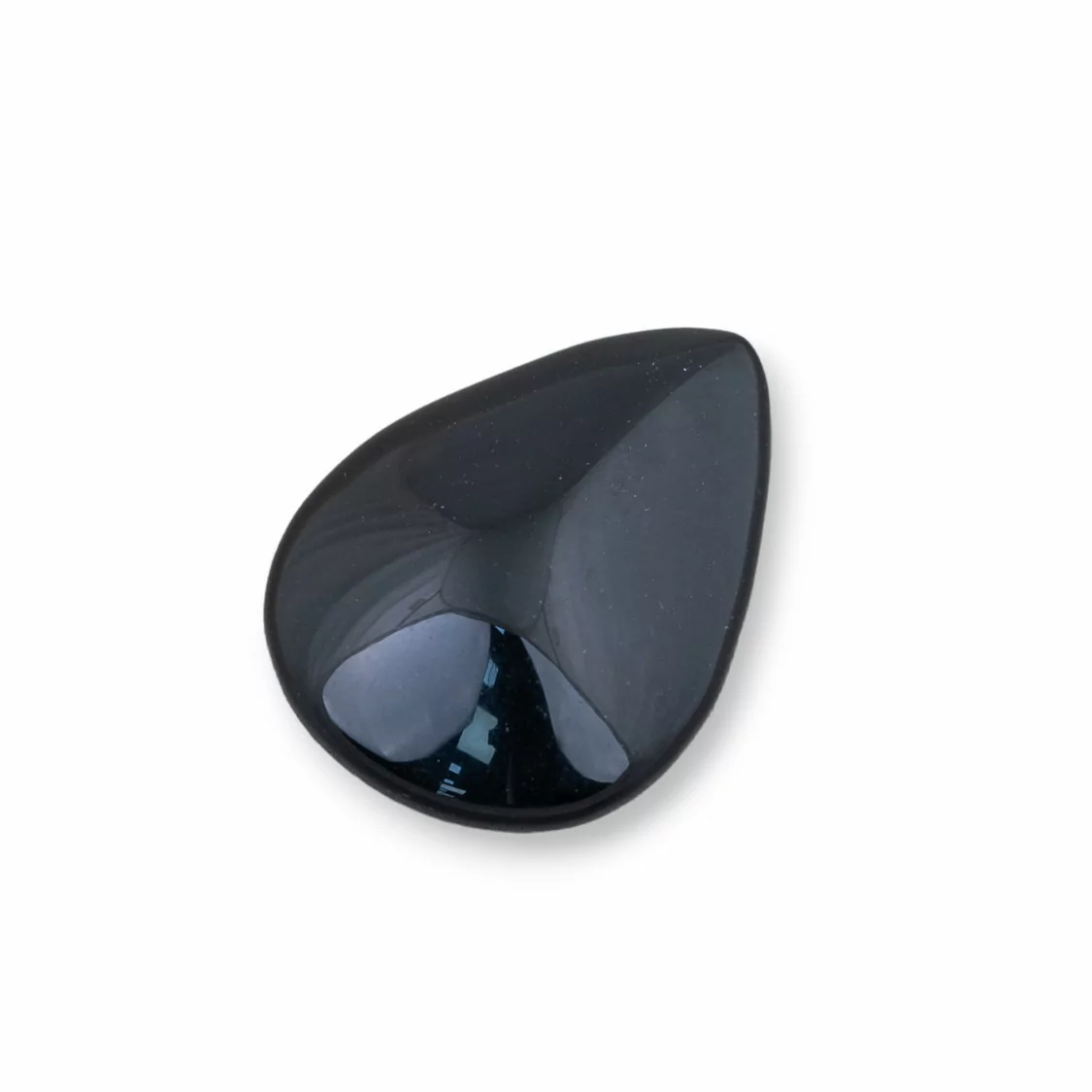 Componente Cabochon Grande Goccia 20x30mm 4pz Agata Nera- CABOCHON GRANDI | Worldofjewel.com