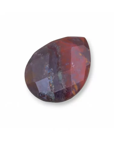 Componente Cabochon Grande Goccia Sfaccettato 30x40mm 1pz Agata Indiana- CABOCHON GRANDI | Worldofjewel.com