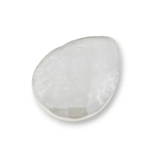 Componente Cabochon Grande Goccia Sfaccettato 30x40mm 1pz Cristallo Di Rocca- CABOCHON GRANDI | Worldofjewel.com