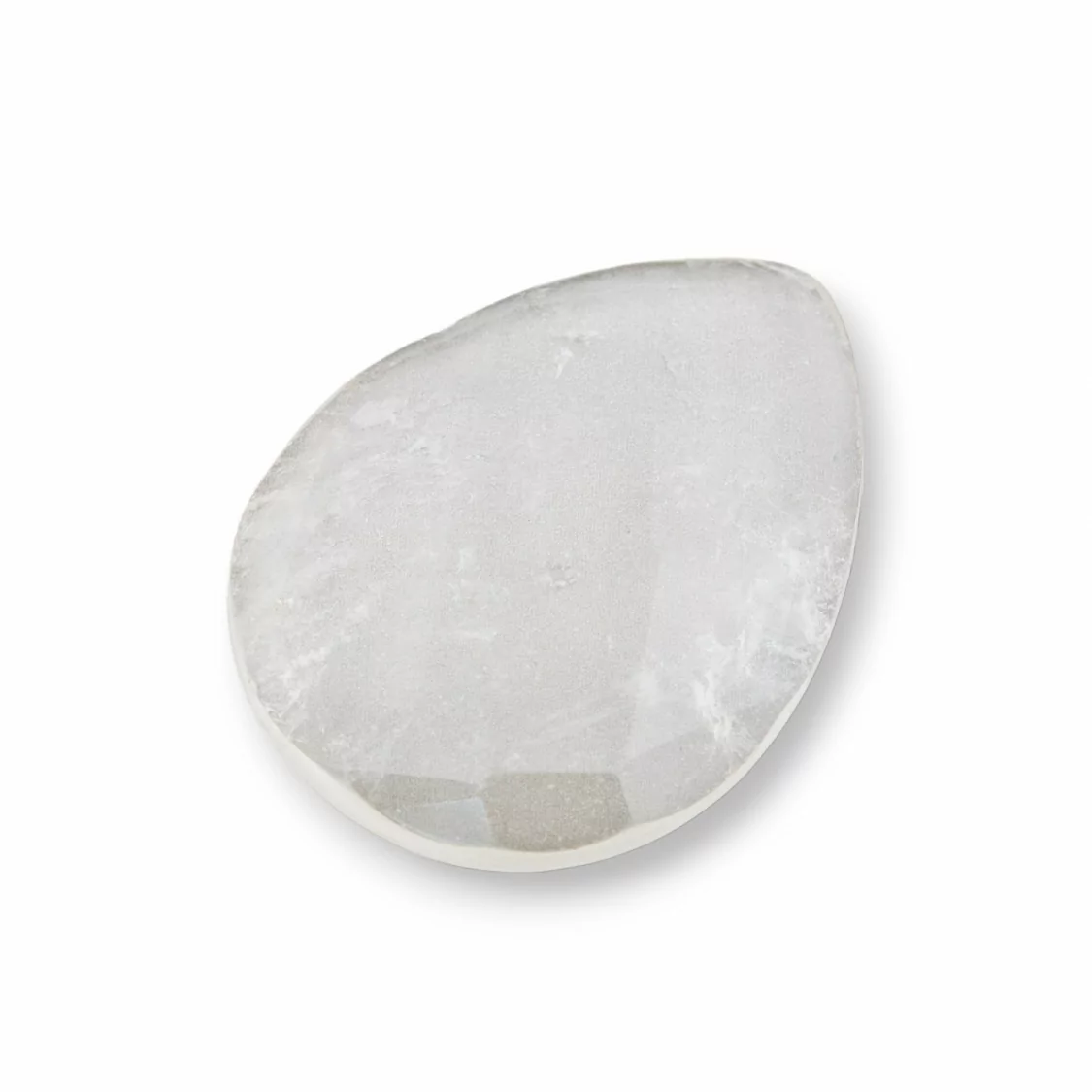 Componente Cabochon Grande Goccia Sfaccettato 30x40mm 1pz Cristallo Di Rocca- CABOCHON GRANDI | Worldofjewel.com