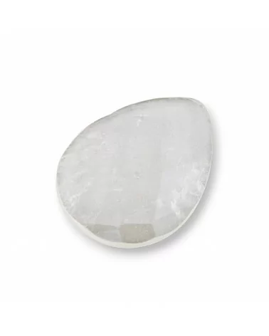 Componente Cabochon Grande Goccia Sfaccettato 30x40mm 1pz Cristallo Di Rocca- CABOCHON GRANDI | Worldofjewel.com