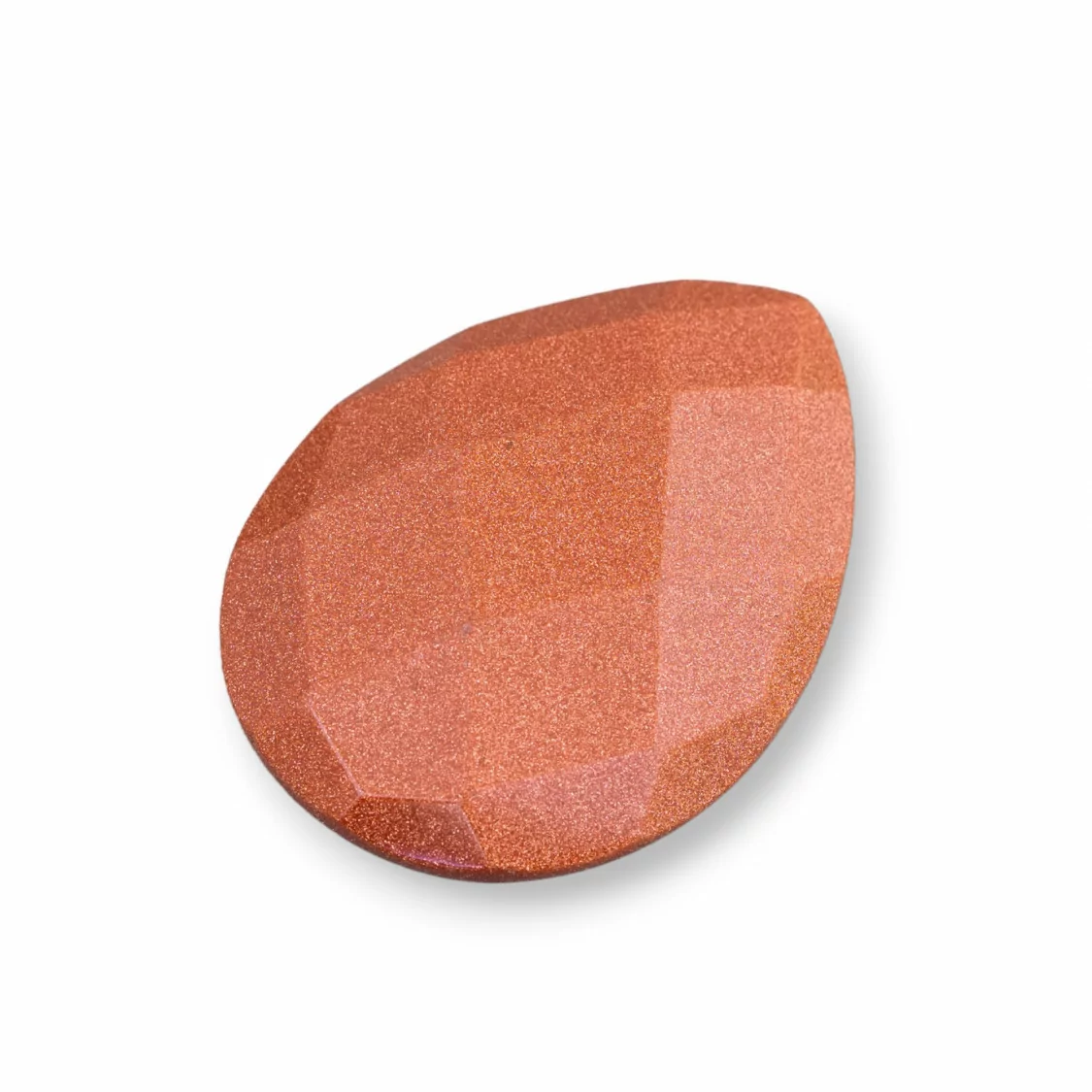 Componente Cabochon Grande Goccia Sfaccettato 30x40mm 1pz Pietra Del Sole- CABOCHON GRANDI | Worldofjewel.com