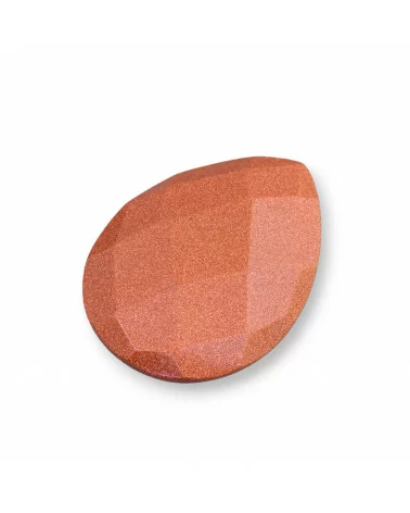 Componente Cabochon Grande Goccia Sfaccettato 30x40mm 1pz Pietra Del Sole- CABOCHON GRANDI | Worldofjewel.com