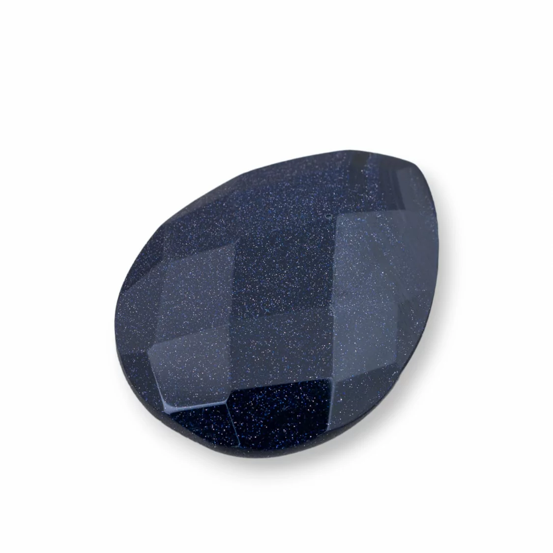 Componente Cabochon Grande Goccia Sfaccettato 30x40mm 1pz Pietra Del Sole Blu- CABOCHON GRANDI | Worldofjewel.com