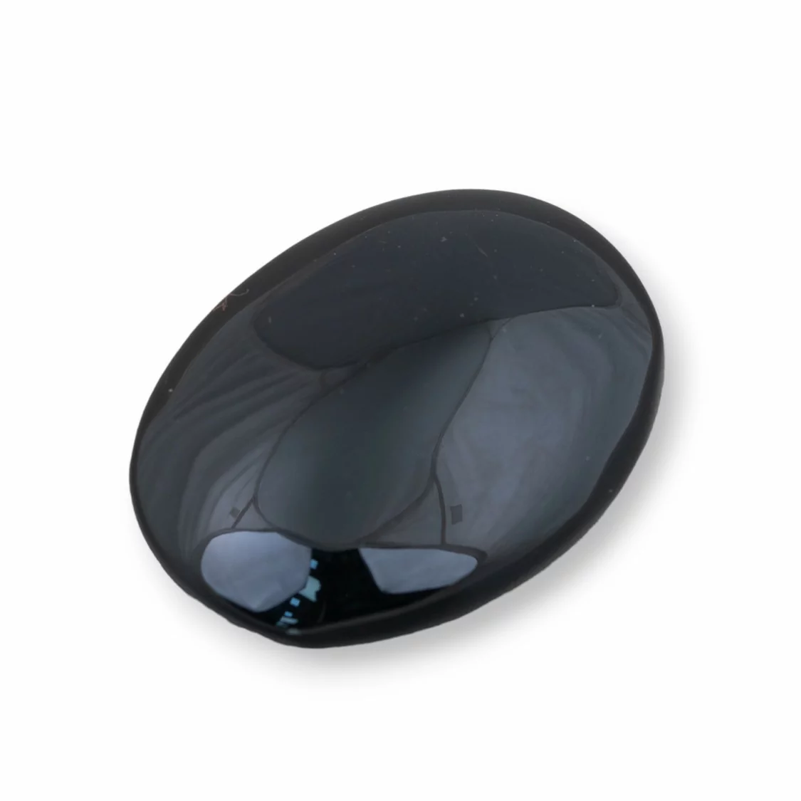 Componente Cabochon Grande Ovale 30x40mm 2pz Agata Nera- CABOCHON GRANDI | Worldofjewel.com