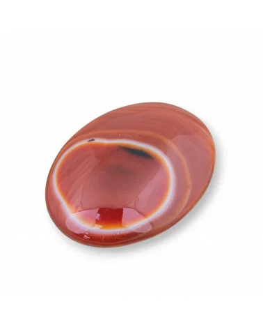 Componente Cabochon Grande Ovale 30x40mm 2pz Agata Rossa- CABOCHON GRANDI | Worldofjewel.com