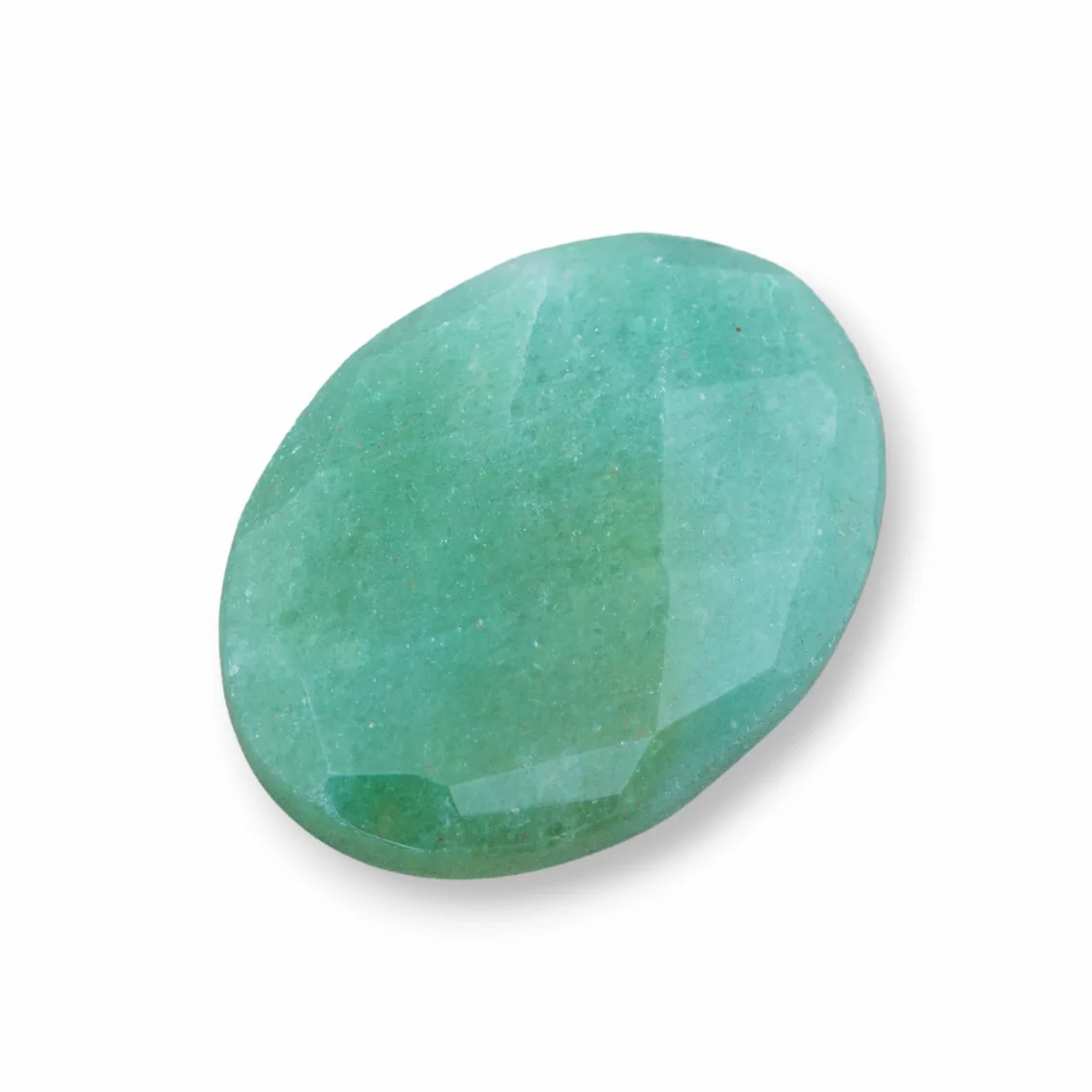 Componente Cabochon Grande Ovale Sfaccettato 30x40mm 1pz Avventurina Verde- CABOCHON GRANDI | Worldofjewel.com