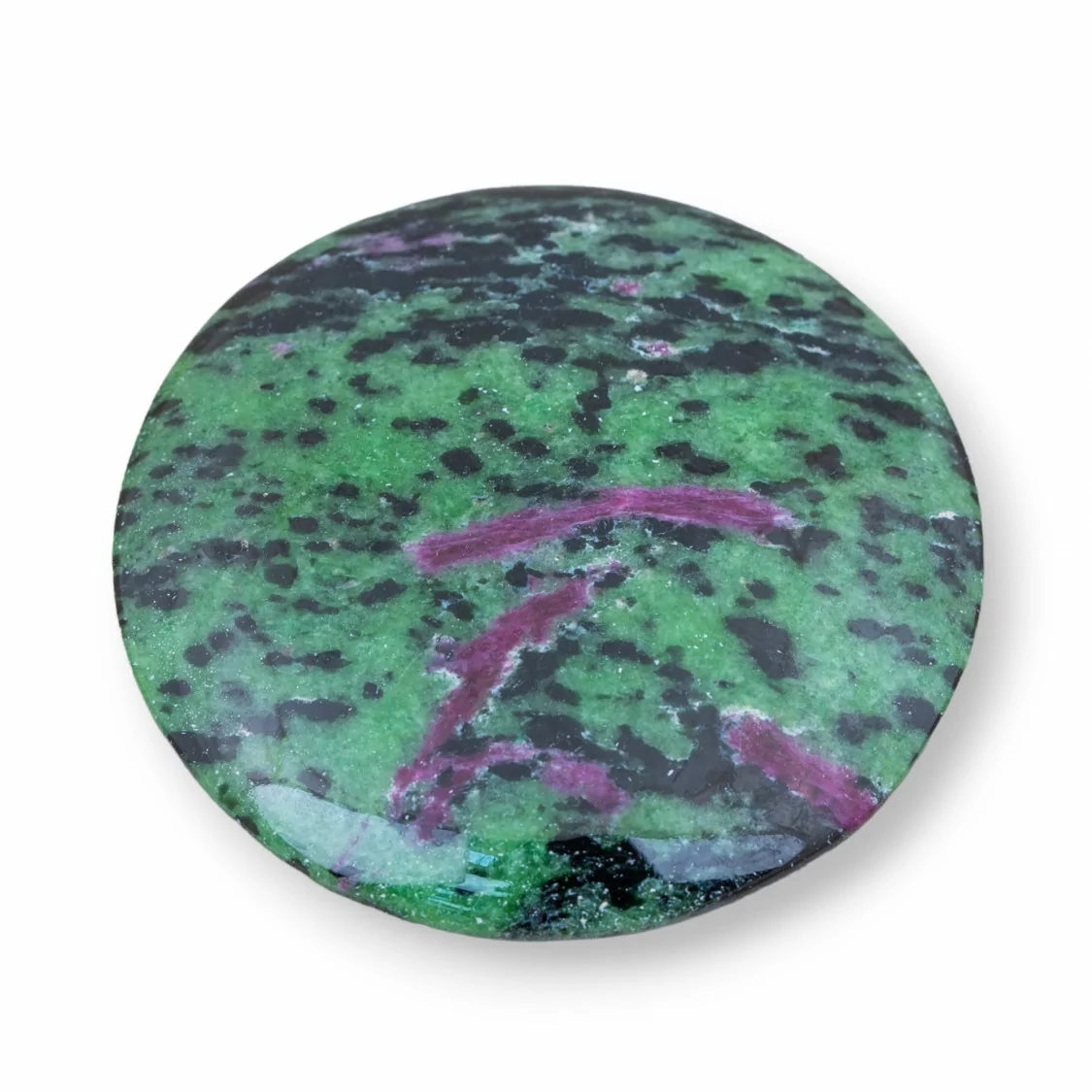 Componente Cabochon Tondo Liscio Rubizoisite 58mm 1pz- CABOCHON GRANDI | Worldofjewel.com