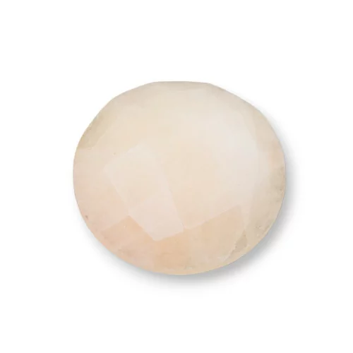 Componente CabochonTondo Sfaccettato 30mm 2pz Calcite- CABOCHON GRANDI | Worldofjewel.com