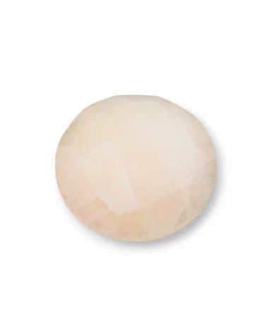 Componente CabochonTondo Sfaccettato 30mm 2pz Calcite- CABOCHON GRANDI | Worldofjewel.com