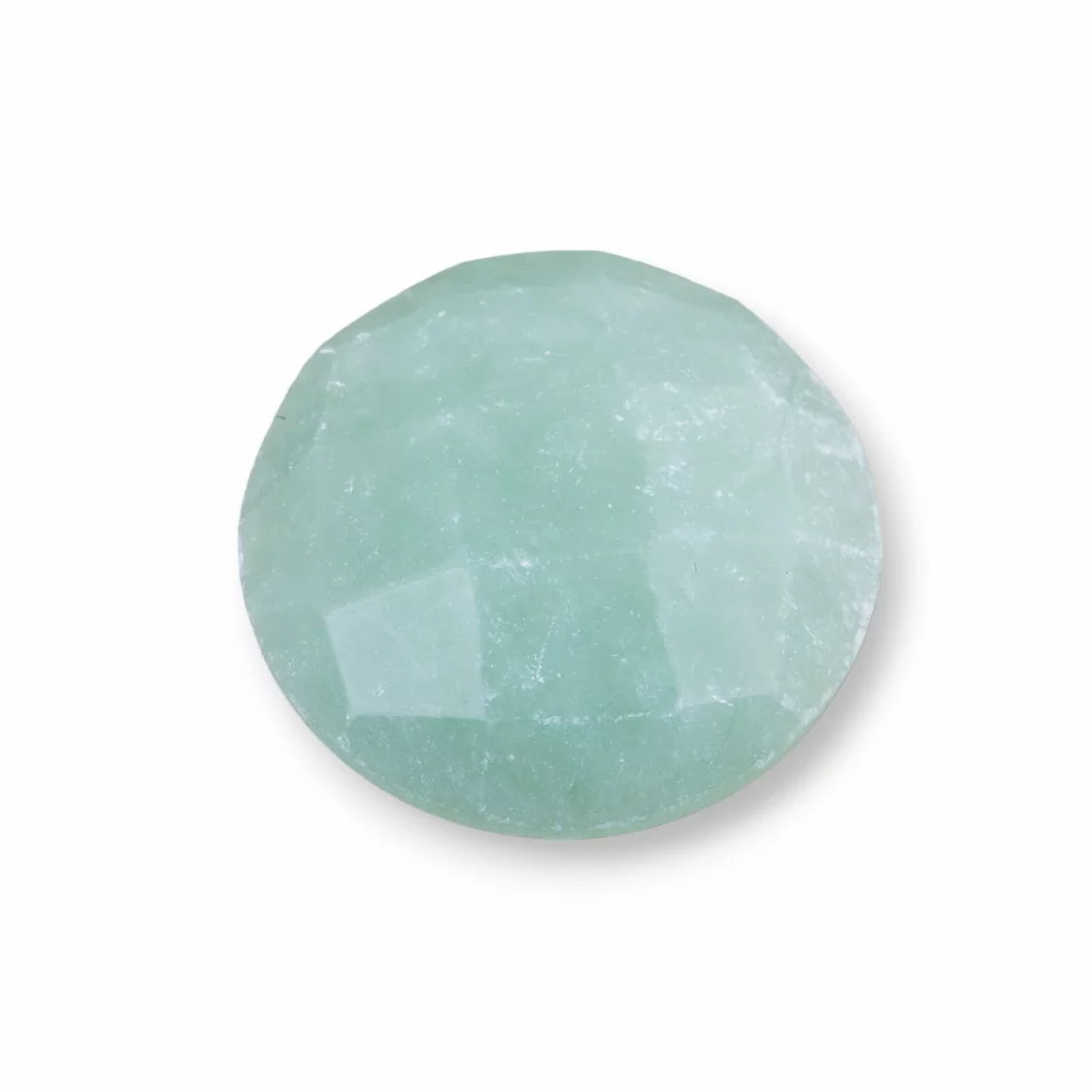 Componente Cabochon Tondo Sfaccettato 30mm 2pz New Jade- CABOCHON GRANDI | Worldofjewel.com