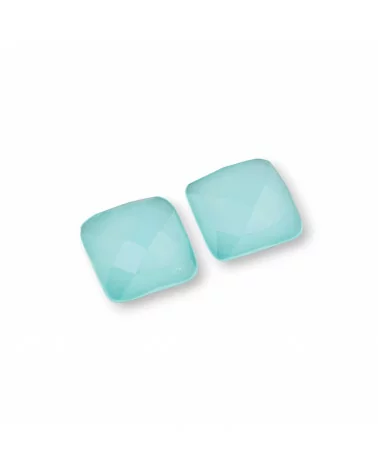 Componente Cabochon Grande Quadrato Sfaccettato 16mm 5pz Cristallo Acqua- CABOCHON GRANDI | Worldofjewel.com