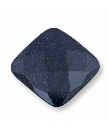 Componente Cabochon Grande Quadrato Sfaccettato 40mm 1pz Pietra Del Sole Blu- CABOCHON GRANDI | Worldofjewel.com