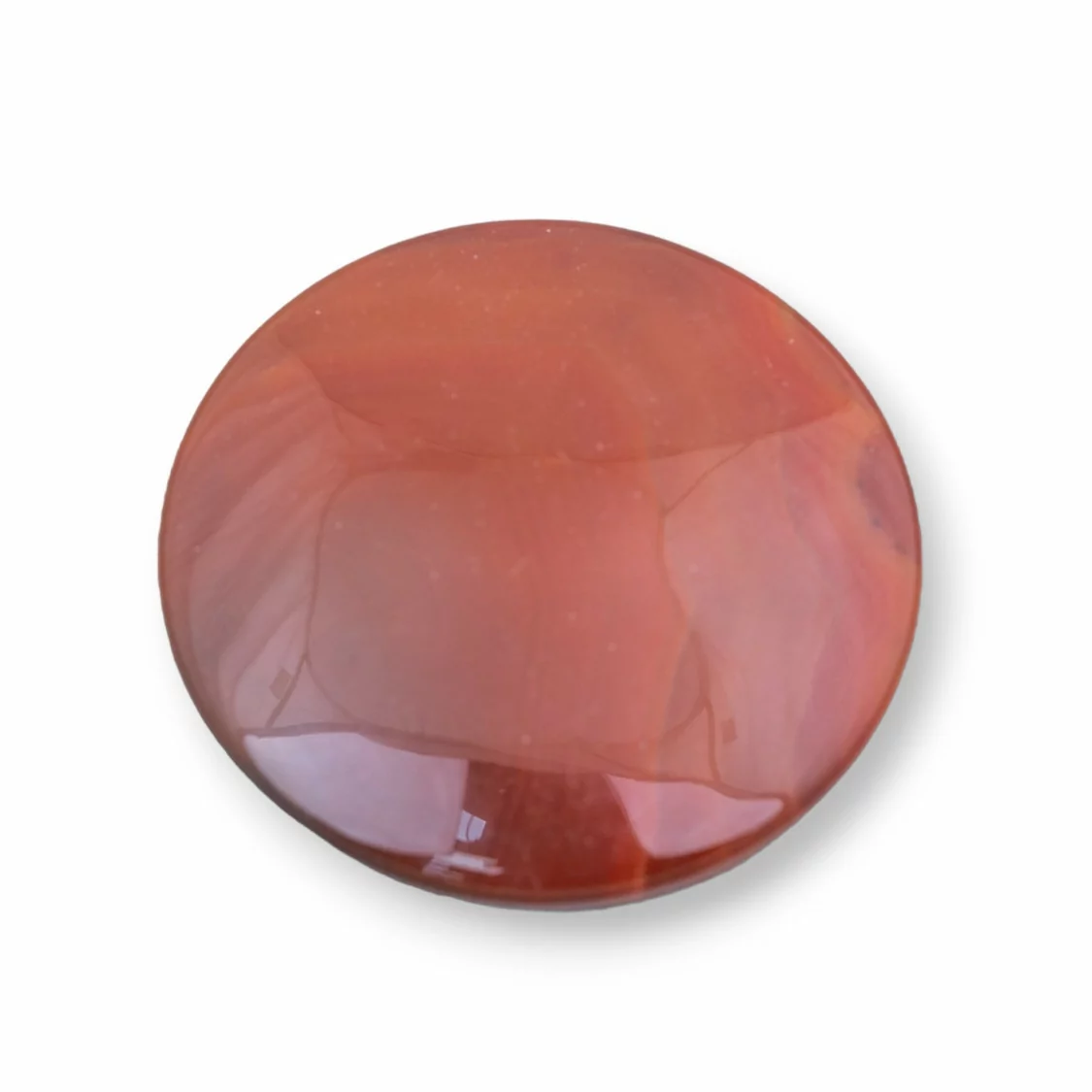 Componente Cabochon Grande Tondo 40mm 2pz Agata Rossa- CABOCHON GRANDI | Worldofjewel.com