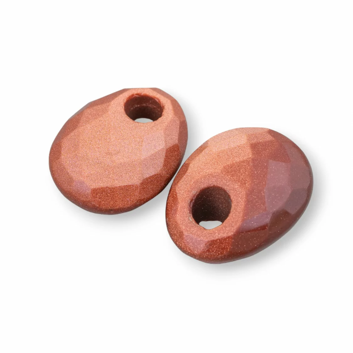 Componente Creola Ovale Sfaccettato 20x25mm Spessore 12mm 3pz Pietra Del Sole-COMPONENTI DI PIETRE DURE | Worldofjewel.com