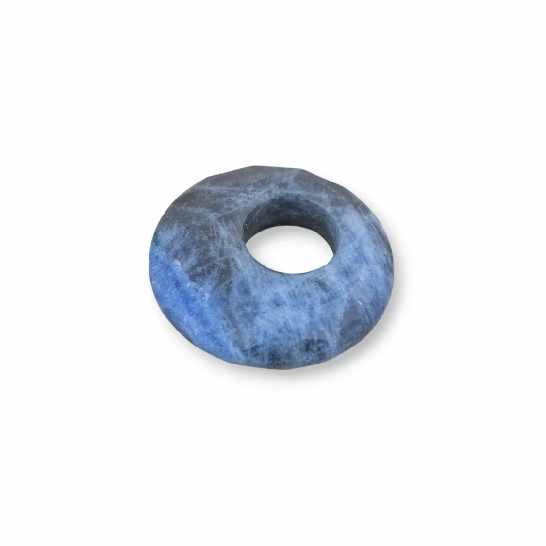 Componente Creola Tondo Sfaccettato 20mm Sodalite 4pz-COMPONENTI DI PIETRE DURE | Worldofjewel.com