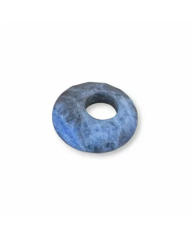 Componente Creola Tondo Sfaccettato 20mm Sodalite 4pz-COMPONENTI DI PIETRE DURE | Worldofjewel.com