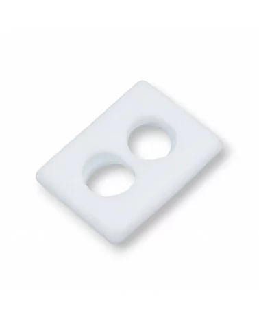 Componente Creola Rettangolo 26x35mm 3pz Agata Bianca-COMPONENTI DI PIETRE DURE | Worldofjewel.com