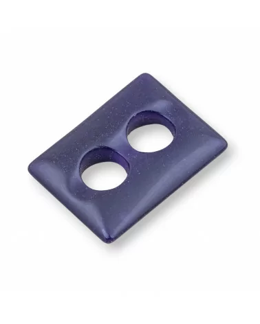 Componente Creola Rettangolo 26x35mm 3pz Giada Viola-COMPONENTI DI PIETRE DURE | Worldofjewel.com