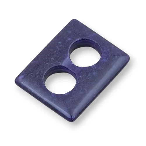 Componente Creola Rettangolo 32x40mm 2pz Giada Viola-COMPONENTI DI PIETRE DURE | Worldofjewel.com