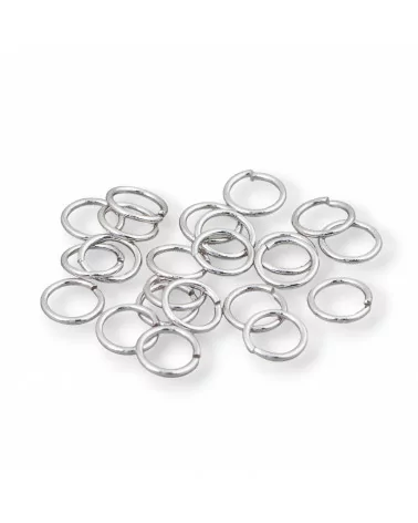 Contromaglia Anellini Di Argento 925 Aperti 7mm Filo 0,8mm 5gr Rodiato-ANELLINI APERTI | Worldofjewel.com