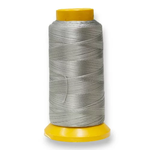 Filo di Nylon Cotone Per Infilatura Di Perle E Pietre A Nodini 100 Metri 1pz Grigio-FILO DI NYLON | Worldofjewel.com