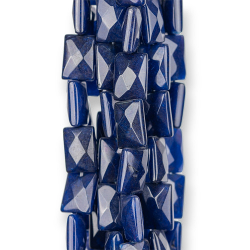 Giada Blu Lapis Rettangolo Piatto Sfaccettato 10x14mm