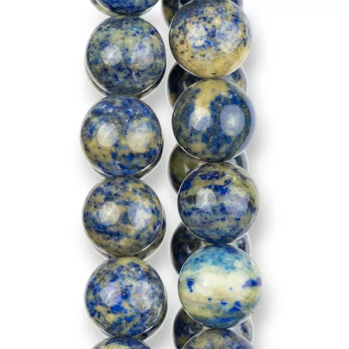 Lapislazzuli Blu Grezzo Tondo Liscio 16mm Giallo-LAPISLAZZULI BLU GREZZO | Worldofjewel.com