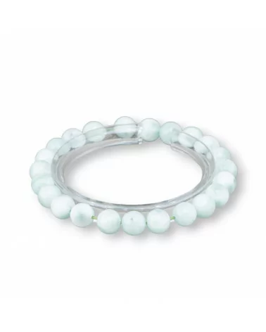 Bracciale Di Larimar Verde 8mm-BRACCIALI DI PIETRE DURE | Worldofjewel.com