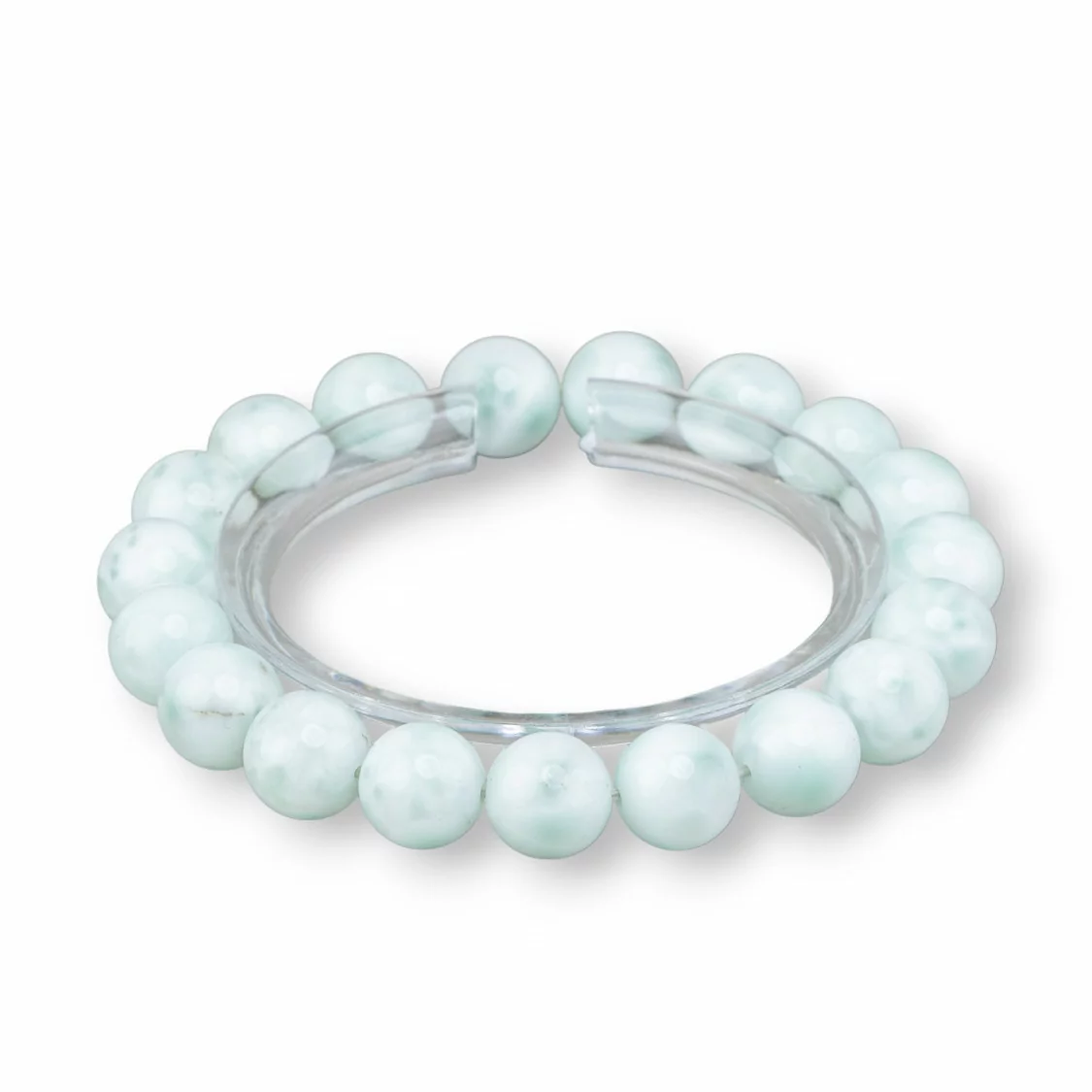 Bracciale Di Larimar Verde 12mm-BRACCIALI DI PIETRE DURE | Worldofjewel.com